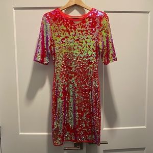 BCBGMaxAzria PINK SEQUIN DRESS